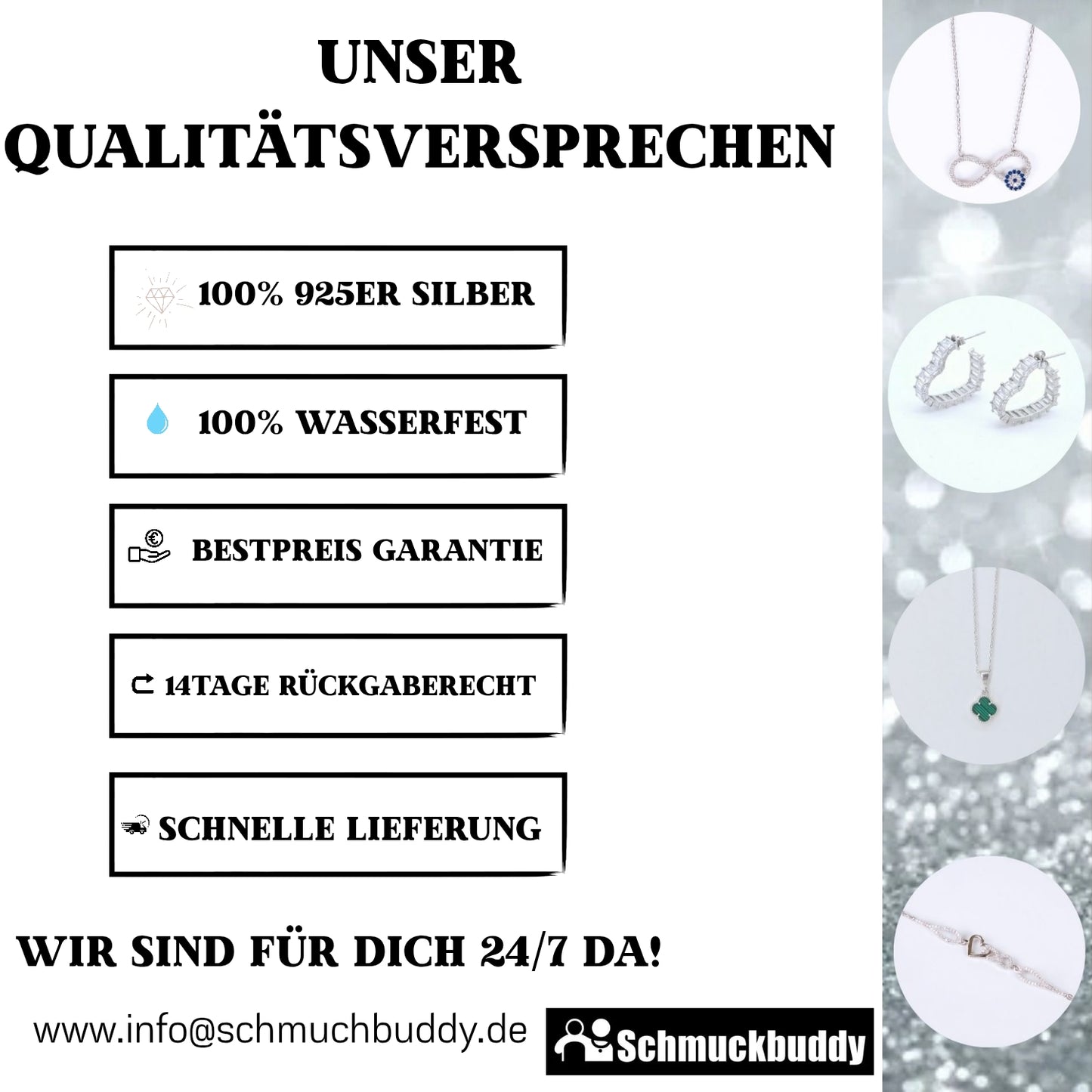 Schmuckset Edel Silber 925