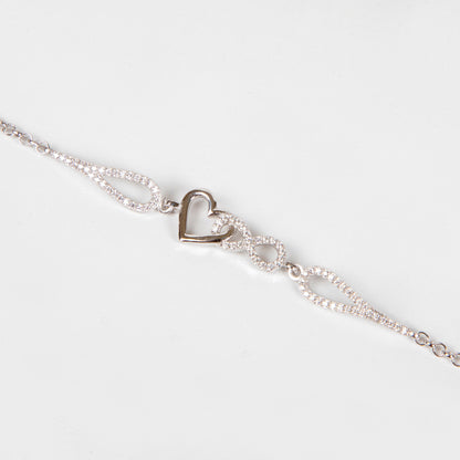 Armband Infinity mit Herzen Silber 925