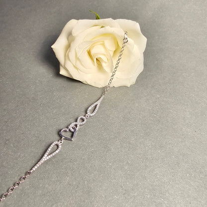 Armband Infinity mit Herzen Silber 925