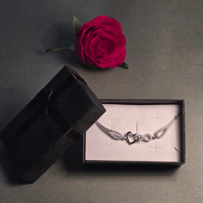 Armband Infinity mit Herzen Silber 925