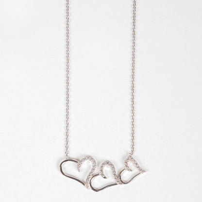 Halskette 3-Herzen Silber 925
