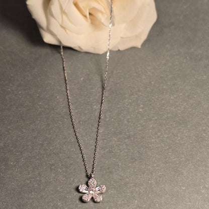 Halskette Blume Silber 925