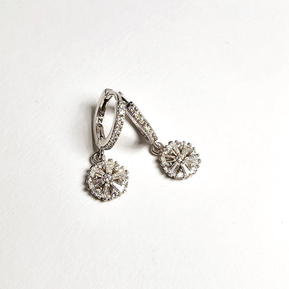 Ohrringe Kristall-rundschliff Silber 925