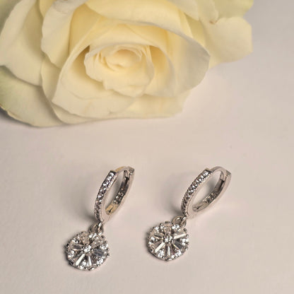 Ohrringe Kristall-rundschliff Silber 925