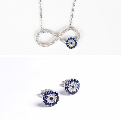 Schmuckset Infinity-Engelsauge Silber 925