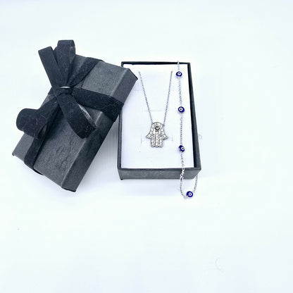 Schmuckset Nazar  Fatimas Hand Silber 925