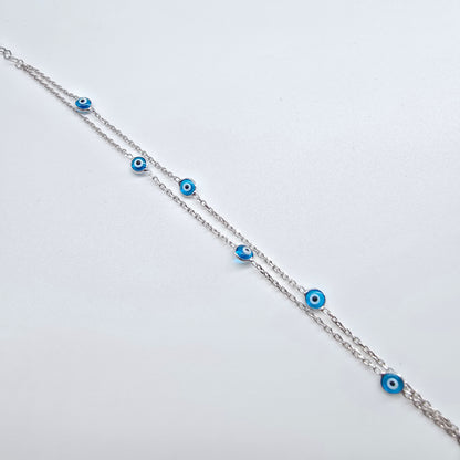 Armband Engelsauge Hellblau Silber 925