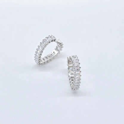 Ohrringe Strass Creolen Herz klein Silber 925