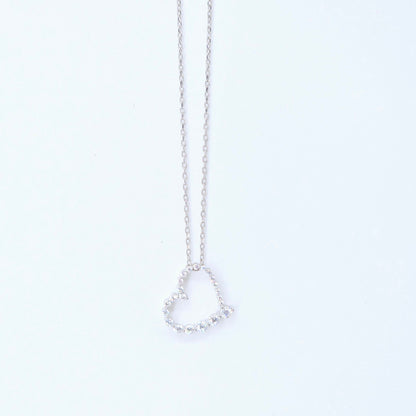 Halskette Herz Zirkonia Silber 925