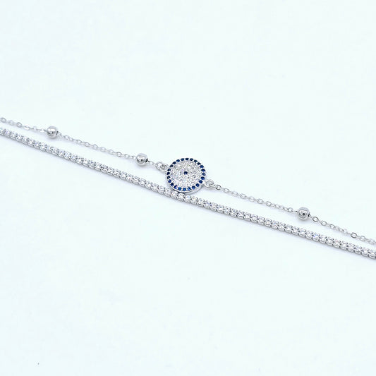 Armband Nazar Zirkonia fein Silber 925