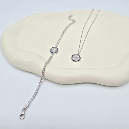 Schmuckset Zirkonia Nazar Silber 925