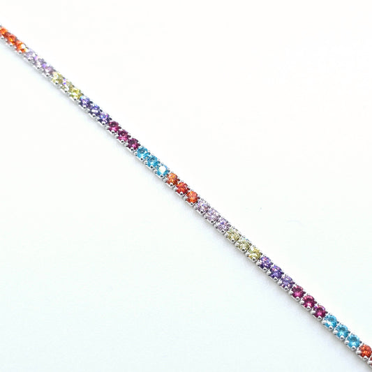 Armband ZIRKONIA mehrfarbig Silber 925